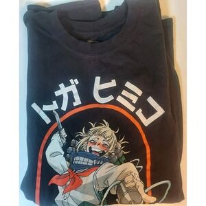 My Hero Academia Shirt Mens XL Black Graphic Print Short Sleeve Retro Anime‎ Tee